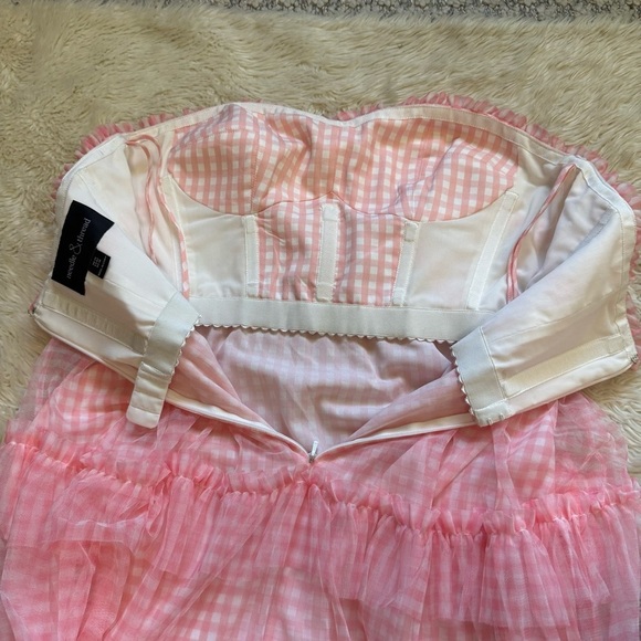 Needle & Thread Womens Caroline Gingham Tulle Corset Gown - Size 10 - Picture 8 of 10
